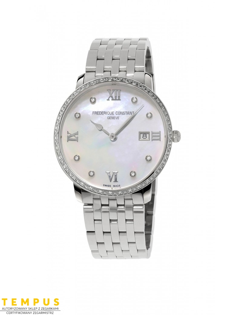 Frederique Constant Slimline Quartz FC-220MPWD3SD6B Diamonds - Zegarki FREDERIQUE CONSTANT Frederique Constant Slimline Quartz FC-220MPWD3SD6B Diamonds - Zegarki FREDERIQUE CONSTANT