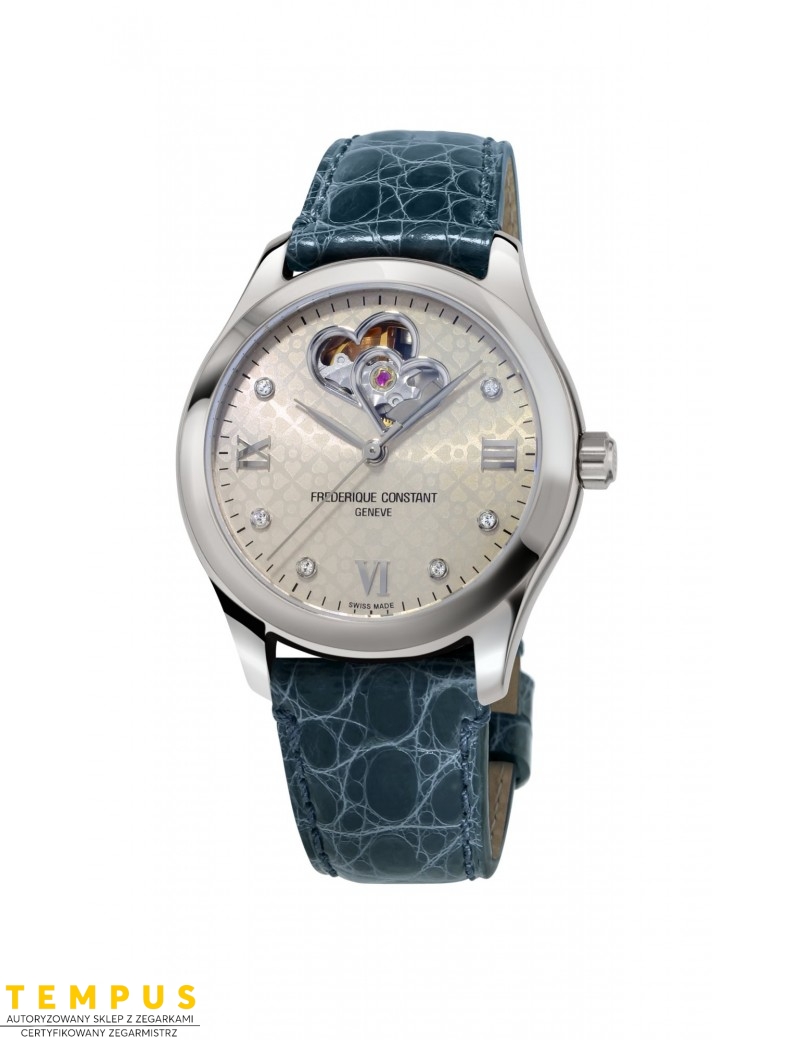 Frederique Constant Ladies Automatic Double Heart Beat FC-310LGDHB3B6 Diamonds - Zegarki FREDERIQUE CONSTANT Frederique Constant Ladies Automatic Double Heart Beat FC-310LGDHB3B6 Diamonds - Zegarki FREDERIQUE CONSTANT