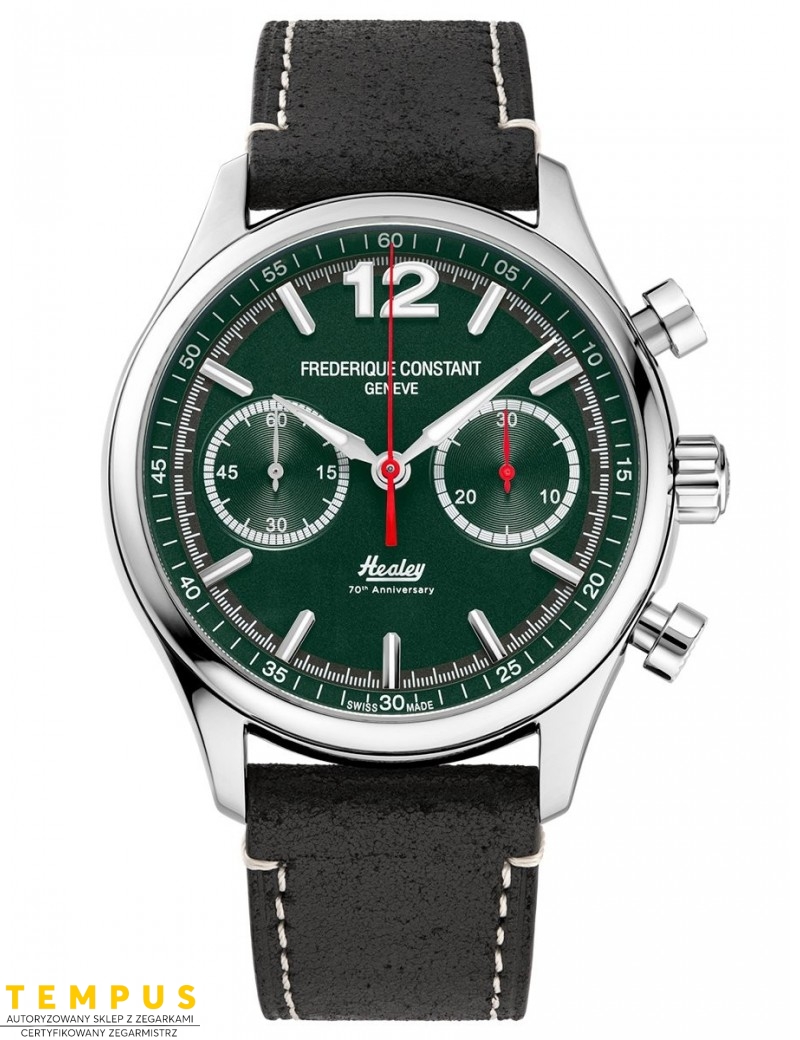 Frederique Constant Healey Chronograph Automatic Limited Edition FC-397HDGR5B6 Vintage Rally - Zegarki FREDERIQUE CONSTANT Frederique Constant Healey Chronograph Automatic Limited Edition FC-397HDGR5B6 Vintage Rally - Zegarki FREDERIQUE CONSTANT