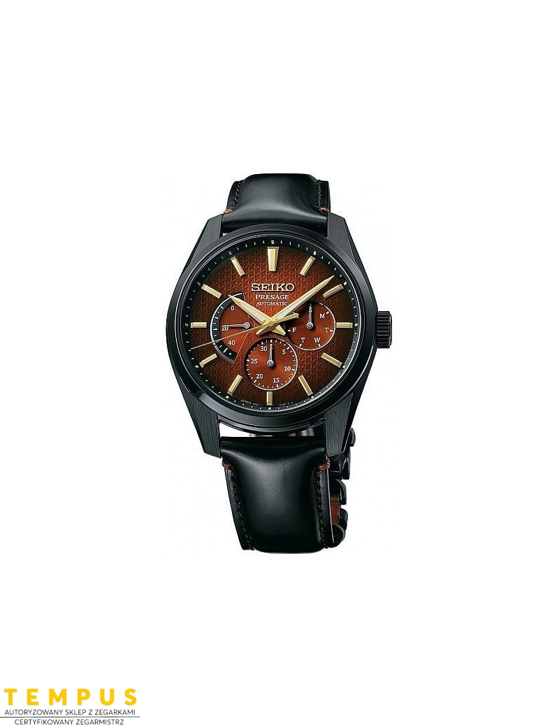 Zegarek klasyczny męski Seiko Spb329J1 Presage Premium Automatic Kabuki Limited Edition - Zegarki SEIKO