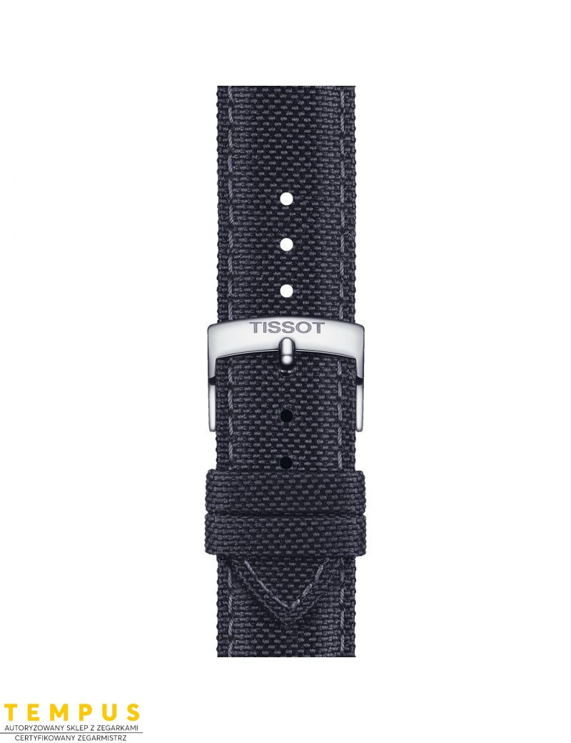 Tekstylny antracytowy pasek Tissot T852.048.183 - TISSOT - paski do zegarków Tekstylny antracytowy pasek Tissot T852.048.183 - TISSOT - paski do zegarków