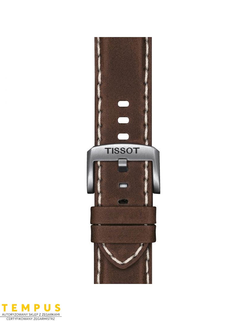 Pasek skórzany brązowy Tissot T852.044.980 - TISSOT - paski do zegarków