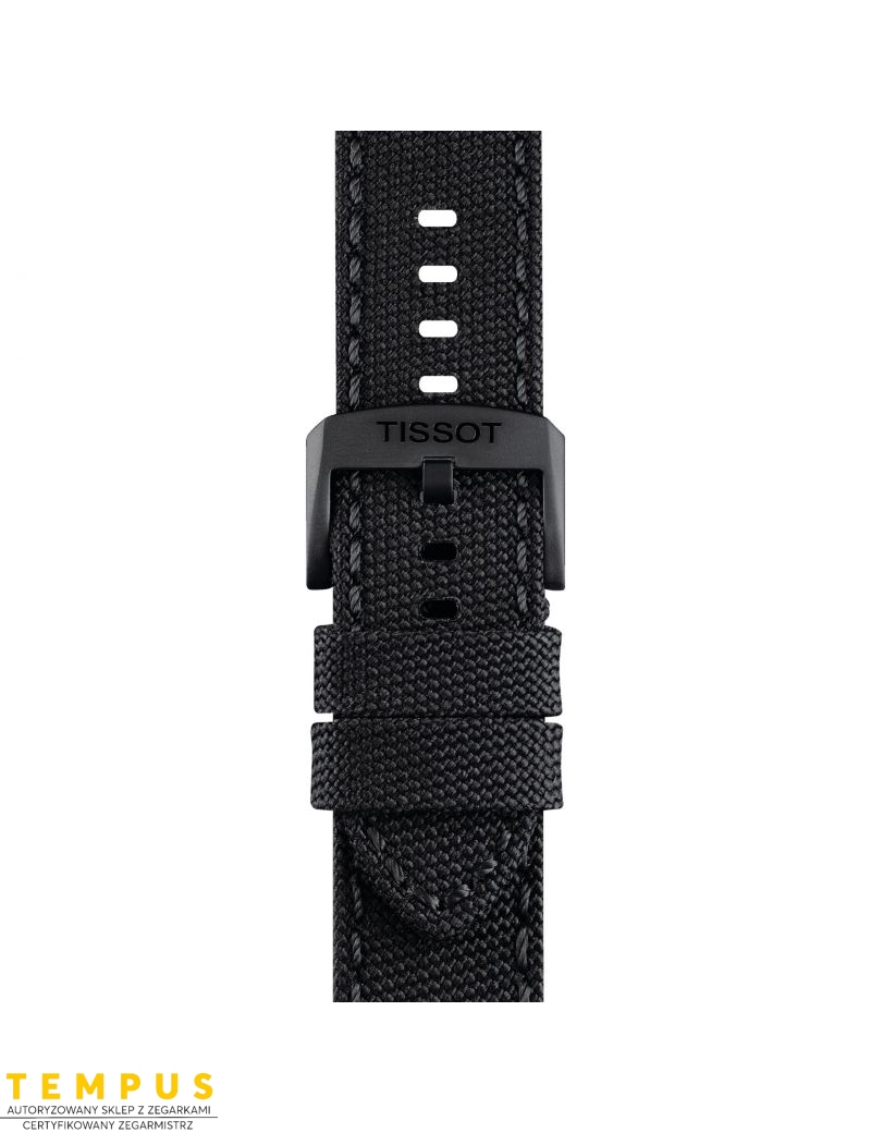 Tekstylny czarny pasek Tissot T852.044.936 - TISSOT - paski do zegarków Tekstylny czarny pasek Tissot T852.044.936 - TISSOT - paski do zegarków