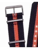 Pasek Vostok Europe Almaz - Nylon H263 czarny z pomarańczowym śr. matowa kl. - VOSTOK - paski i bransolety do zegarków