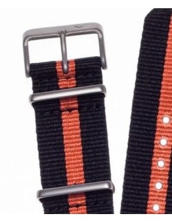 Pasek Vostok Europe Almaz - Nylon H263 czarny z pomarańczowym śr. matowa kl. - VOSTOK - paski i bransolety do zegarków