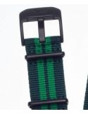 Pasek Vostok Europe Almaz - Nylon C261 zielony z zielonym śr. czarna kl. - VOSTOK - paski i bransolety do zegarków