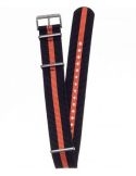 Pasek Vostok Europe Almaz - Nylon H263 czarny z pomarańczowym śr. matowa kl. - VOSTOK - paski i bransolety do zegarków