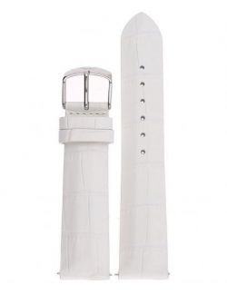 Pasek Vostok Europe Undine - Skóra A524 biały croco stalowa kl. - VOSTOK - paski i bransolety do zegarków