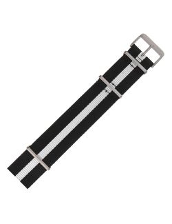 Pasek Vostok Europe Expedition - Nylon 5199 czarny z białym śr. matowa kl.