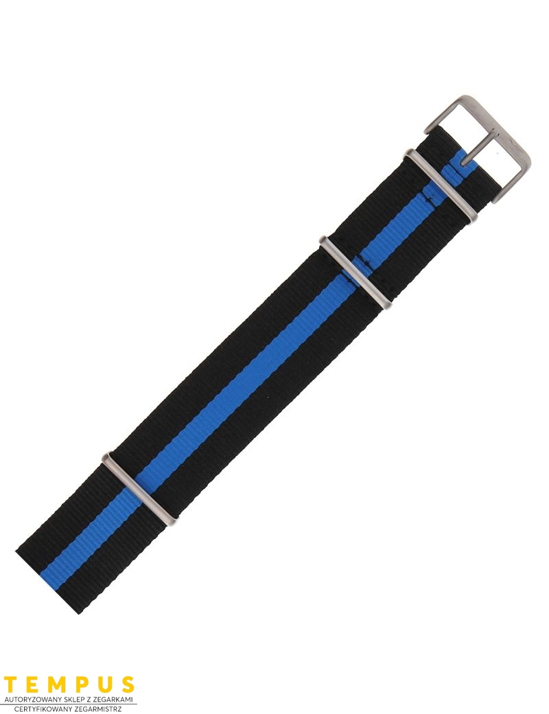 Pasek Vostok Europe Lunokhod - Nylon 5213 czarny z niebieskim śr. matowa kl. - VOSTOK - paski i bransolety do zegarków Pasek Vostok Europe Lunokhod - Nylon 5213 czarny z niebieskim śr. matowa kl. - VOSTOK - paski i bransolety do zegarków