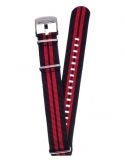 Pasek Vostok Europe Almaz - Nylon A258 czarny z czerwonym śr. błyszcząca kl. - VOSTOK - paski i bransolety do zegarków