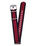 Pasek Vostok Europe Almaz - Nylon A258 czarny z czerwonym śr. błyszcząca kl. - VOSTOK - paski i bransolety do zegarków