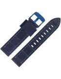 Pasek Vostok Europe Almaz - Skóra D657 niebieski croco niebieska kl. - VOSTOK - paski i bransolety do zegarków