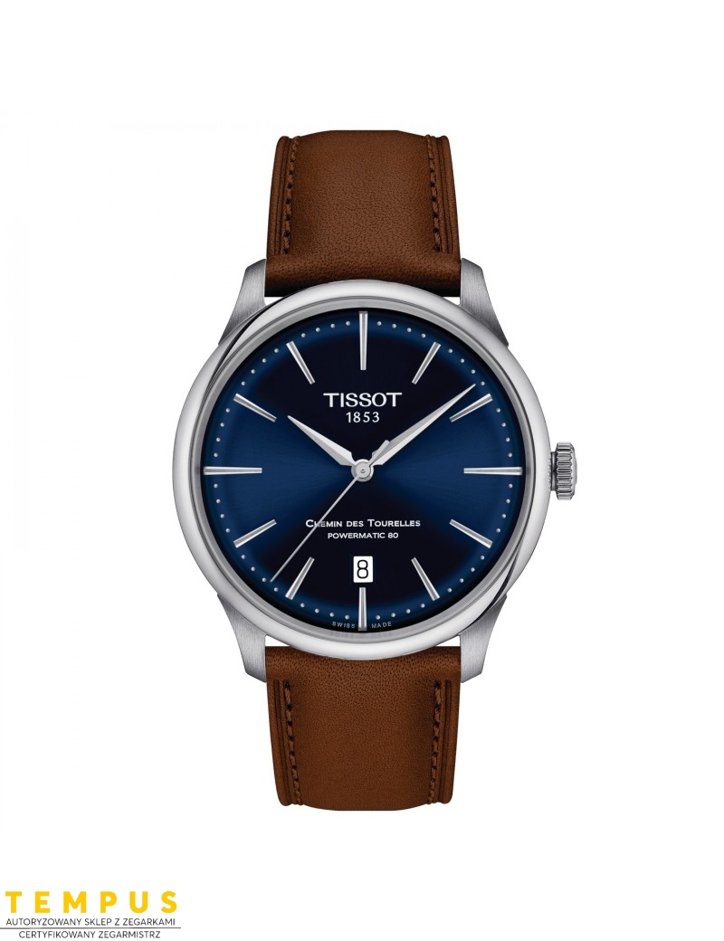 Tissot Chemin Des Tourelles 39 mm Powermatic 80 T139.807.16.041.00 - Zegarki TISSOT Tissot Chemin Des Tourelles 39 mm Powermatic 80 T139.807.16.041.00 - Zegarki TISSOT