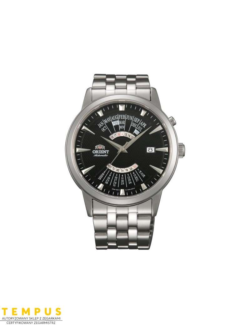 Zegarek klasyczny męski Orient FEU0A003BH Perpetual Calendar World Time Automatic - Zegarki ORIENT Zegarek klasyczny męski Orient FEU0A003BH Perpetual Calendar World Time Automatic - Zegarki ORIENT