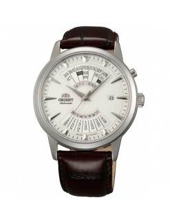 Zegarek klasyczny męski Orient FEU0A005WH Perpetual Calendar World Time Automatic - Zegarki ORIENT