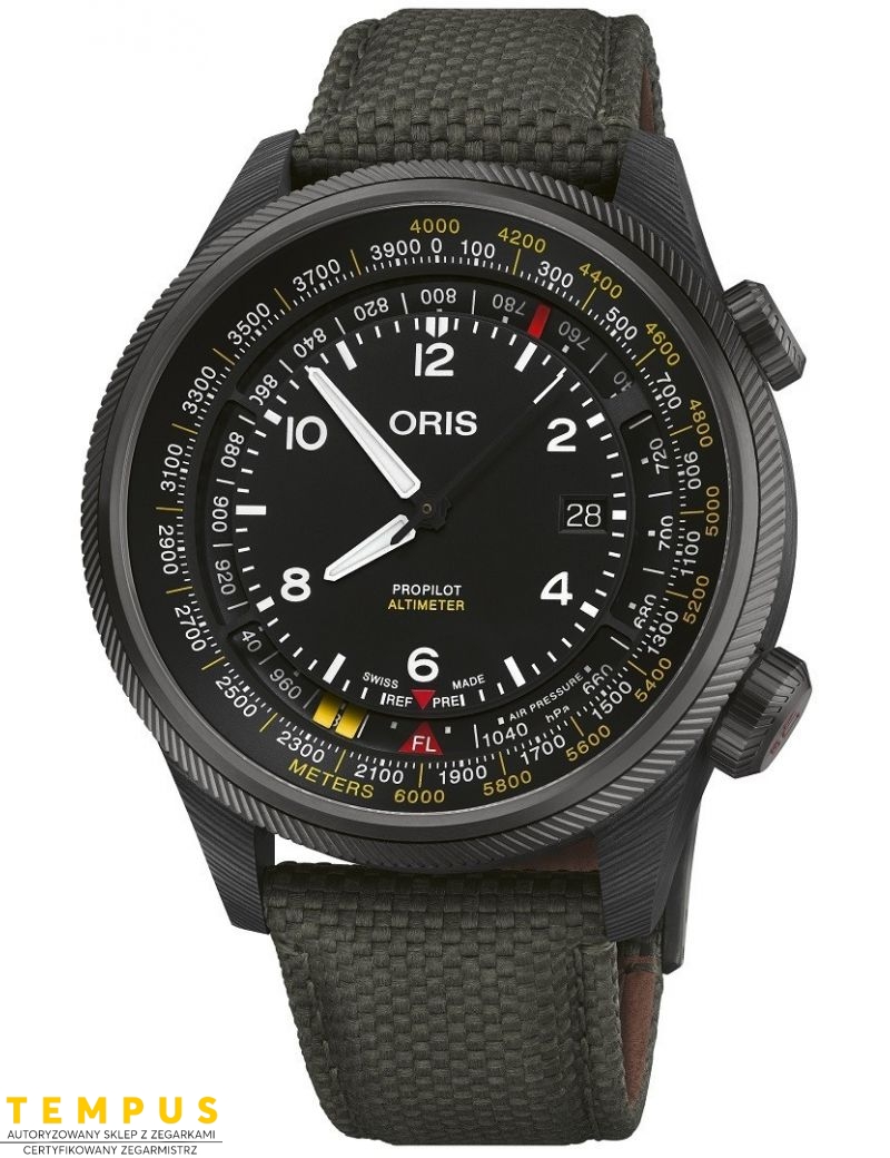 Zegarek lotniczy męski Oris Propilot Altimeter In Meters Carbon 01 793 7775 8764-Set - Zegarki ORIS Zegarek lotniczy męski Oris Propilot Altimeter In Meters Carbon 01 793 7775 8764-Set - Zegarki ORIS
