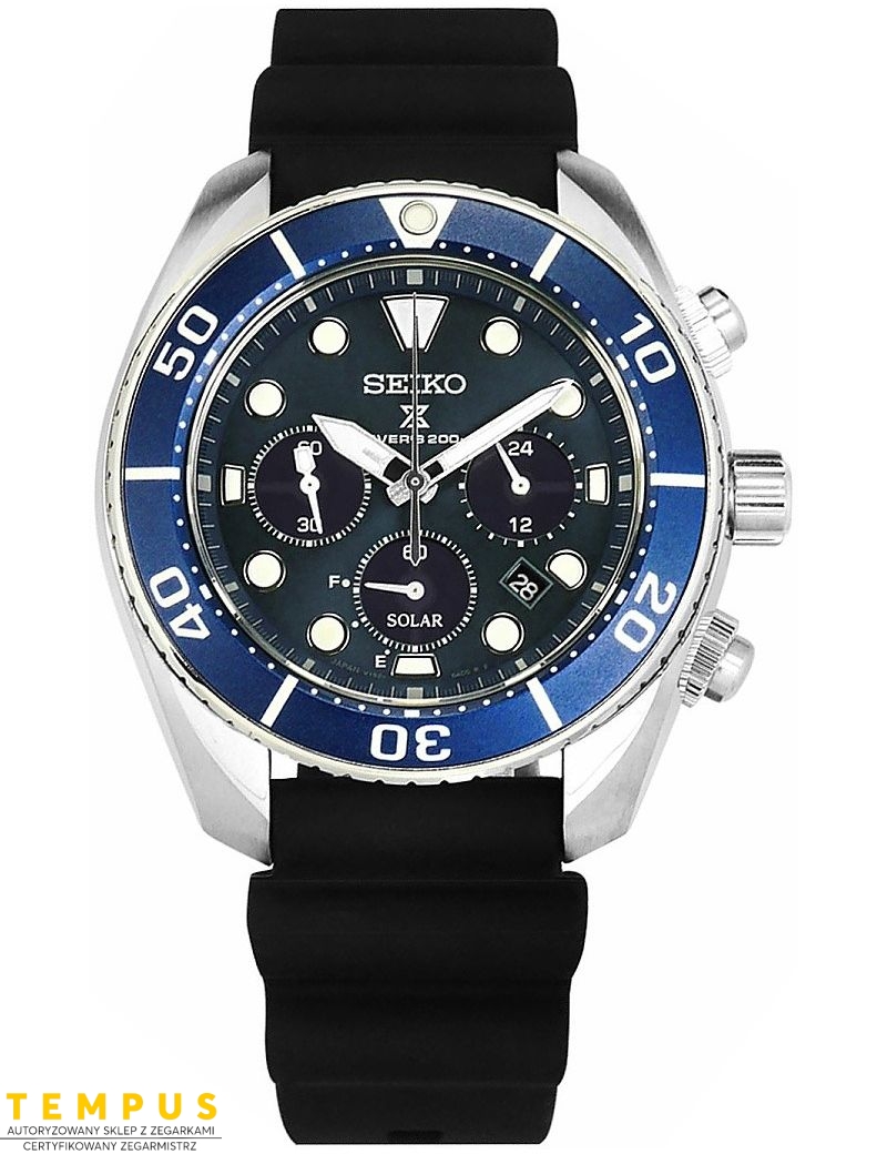 Zegarek sportowy męski Seiko Prospex Solar Sumo Ssc759J1 Chronograph - Zegarki SEIKO Zegarek sportowy męski Seiko Prospex Solar Sumo Ssc759J1 Chronograph - Zegarki SEIKO