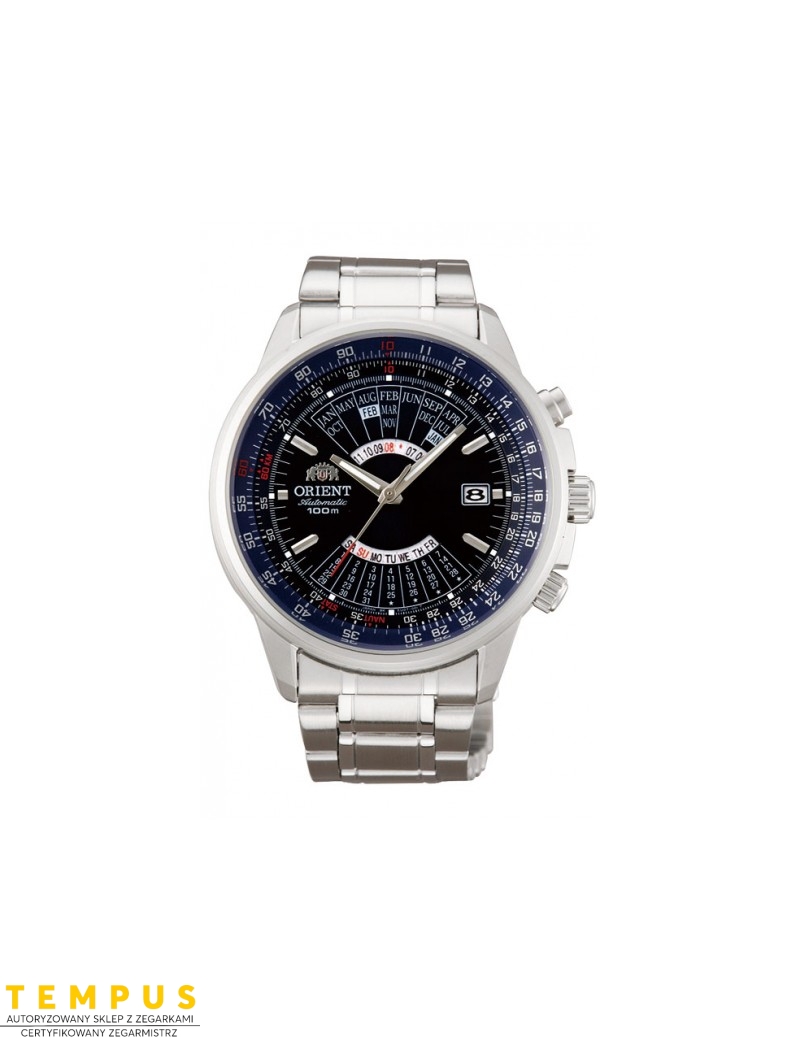 Zegarek klasyczny męski Orient FEU07008DX Perpetual Calendar World Time Automatic - Zegarki ORIENT