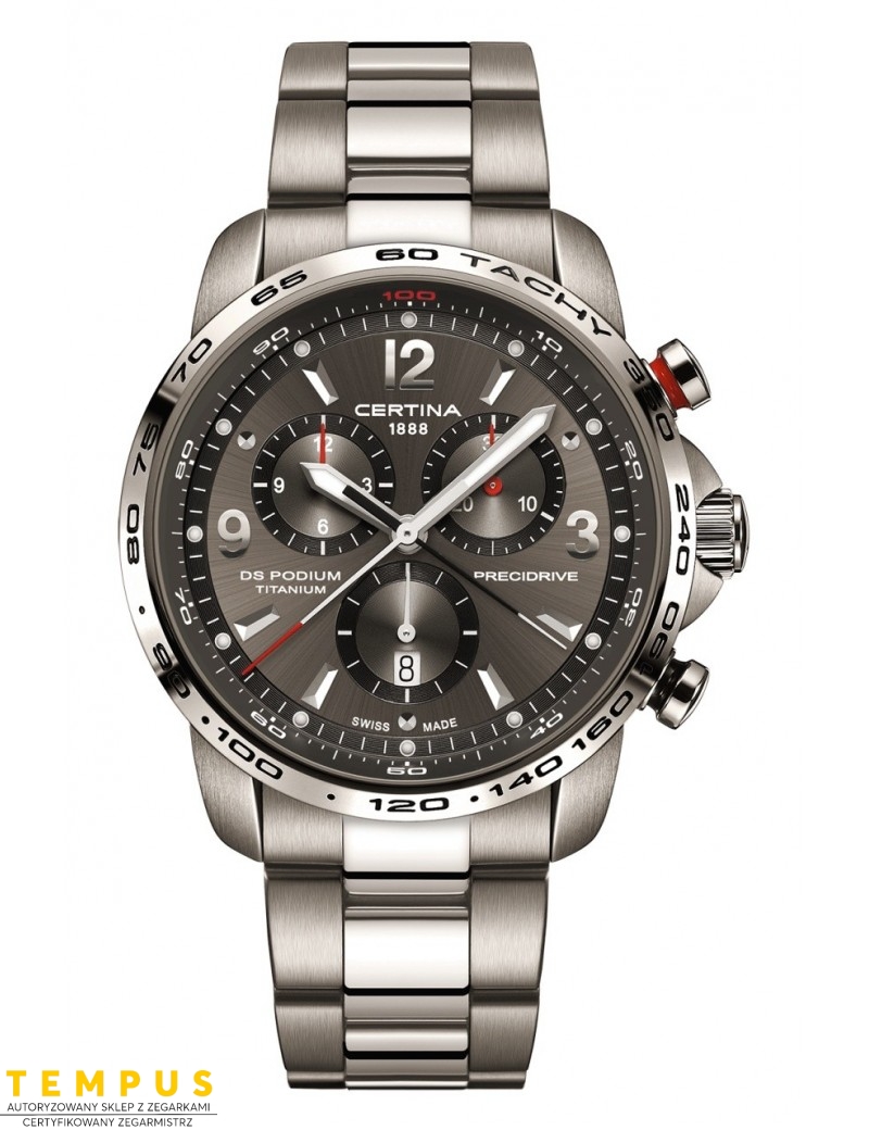 Certina DS PODIUM BIG SIZE Chrono 1/100 SEC C001.647.44.087.00 - Zegarki CERTINA Certina DS PODIUM BIG SIZE Chrono 1/100 SEC C001.647.44.087.00 - Zegarki CERTINA