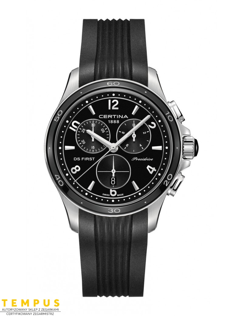 Certina DS FIRST Lady Ceramic Chrono C030.217.17.057.00 - Zegarki CERTINA Certina DS FIRST Lady Ceramic Chrono C030.217.17.057.00 - Zegarki CERTINA