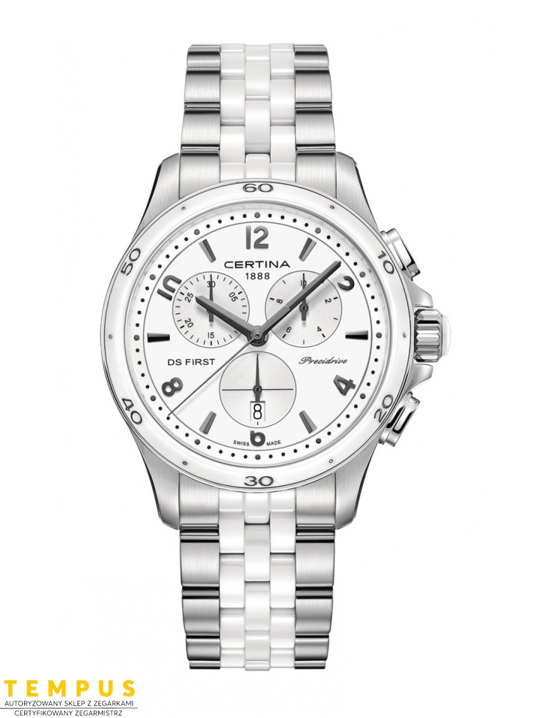 Certina DS FIRST Lady Ceramic Chrono C030.217.11.017.00 - Zegarki CERTINA Certina DS FIRST Lady Ceramic Chrono C030.217.11.017.00 - Zegarki CERTINA