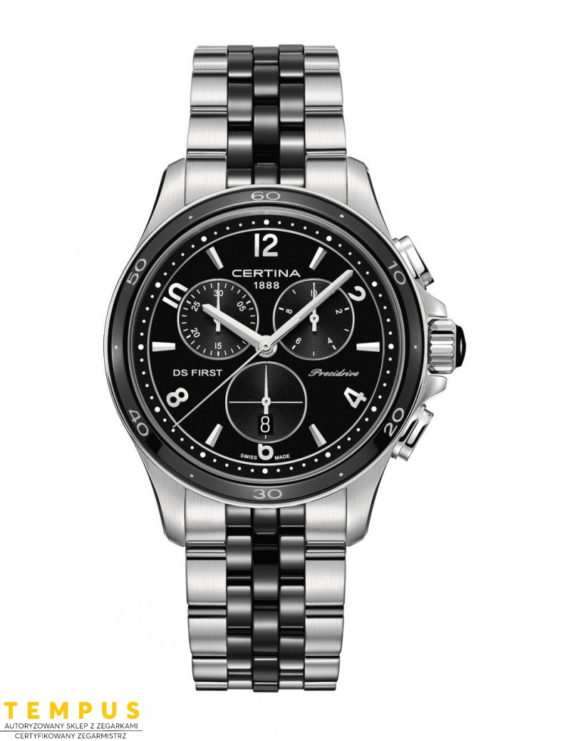 Certina DS FIRST Lady Ceramic Chrono C030.217.11.057.00 - Zegarki CERTINA Certina DS FIRST Lady Ceramic Chrono C030.217.11.057.00 - Zegarki CERTINA