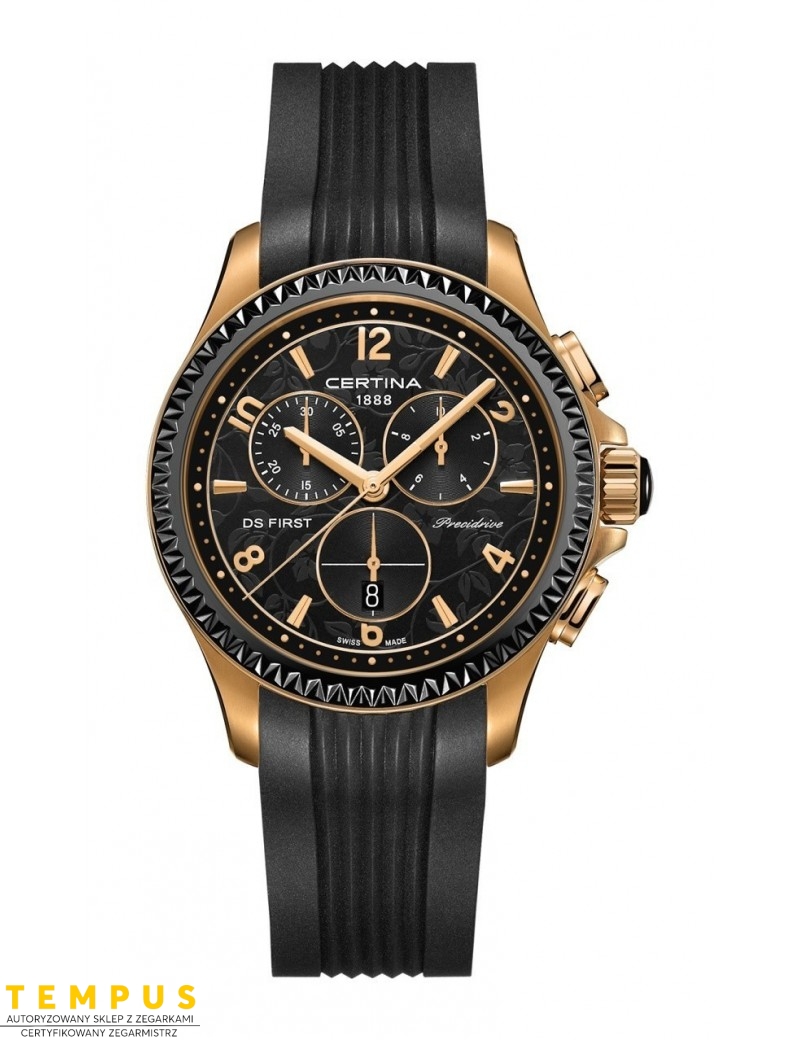 Certina DS FIRST Lady Ceramic Chrono C030.217.37.057.00 - Zegarki CERTINA Certina DS FIRST Lady Ceramic Chrono C030.217.37.057.00 - Zegarki CERTINA
