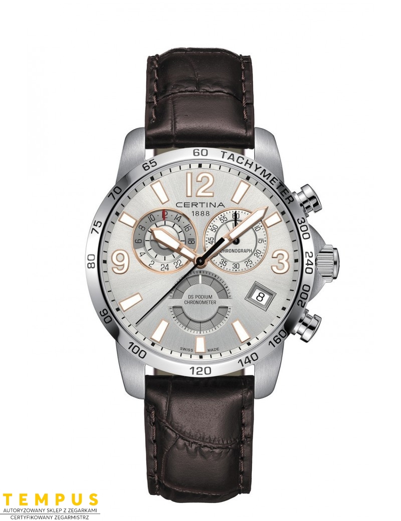 Certina DS PODIUM Gent CHRONOGRAF GMT C034.654.16.037.01 - Zegarki CERTINA