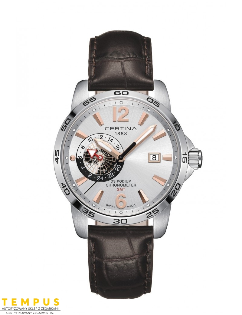 Certina DS PODIUM GMT C034.455.16.037.01 - Zegarki CERTINA Certina DS PODIUM GMT C034.455.16.037.01 - Zegarki CERTINA