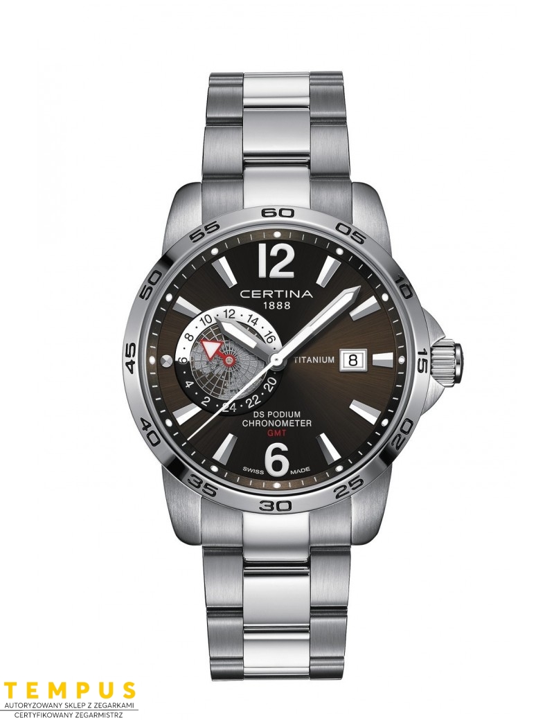 Certina DS PODIUM GMT C034.455.44.087.00 - Zegarki CERTINA Certina DS PODIUM GMT C034.455.44.087.00 - Zegarki CERTINA