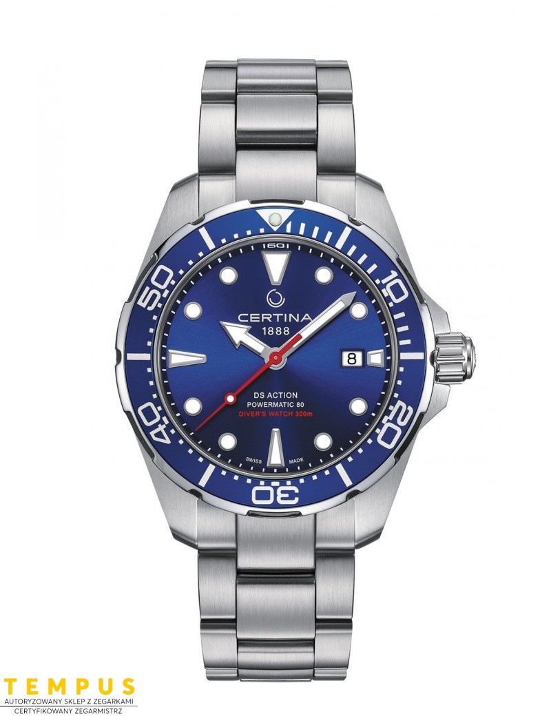 Certina DS ACTION Diver C032.407.11.041.00 Powermatic 80 - Zegarki CERTINA