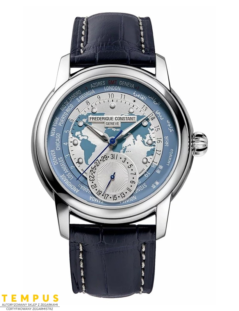 Frederique Constant Classics Worldtimer Manufacture Native Edition FC-718LWBWM4H6 - Zegarki FREDERIQUE CONSTANT Frederique Constant Classics Worldtimer Manufacture Native Edition FC-718LWBWM4H6 - Zegarki FREDERIQUE CONSTANT