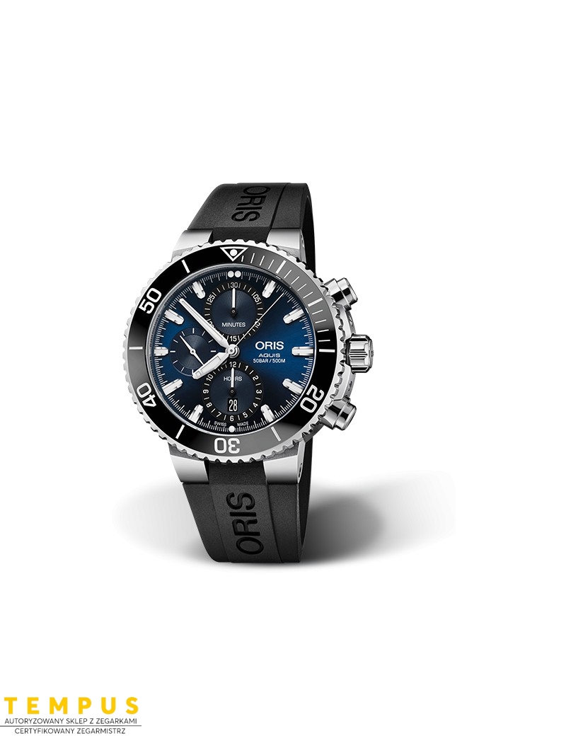Zegarek sportowy męski Oris Aquis Chronograph 01 774 7743 4155-07 4 24 64Eb - Zegarki ORIS Zegarek sportowy męski Oris Aquis Chronograph 01 774 7743 4155-07 4 24 64Eb - Zegarki ORIS