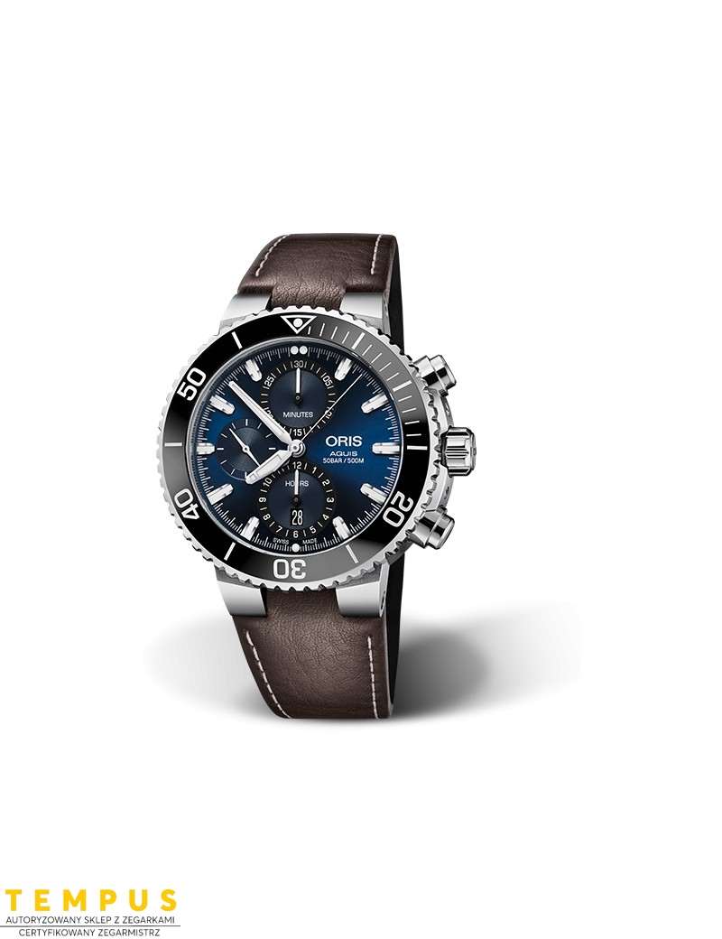 Zegarek sportowy męski Oris Aquis Chronograph 01 774 7743 4155-07 5 24 10Eb - Zegarki ORIS Zegarek sportowy męski Oris Aquis Chronograph 01 774 7743 4155-07 5 24 10Eb - Zegarki ORIS