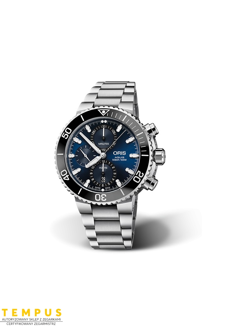 Zegarek sportowy męski Oris Aquis Chronograph 01 774 7743 4155-07 8 24 05Peb - Zegarki ORIS Zegarek sportowy męski Oris Aquis Chronograph 01 774 7743 4155-07 8 24 05Peb - Zegarki ORIS