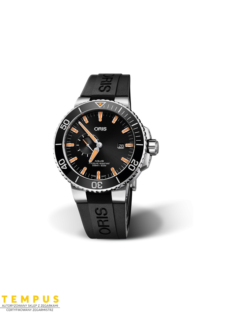 Zegarek sportowy męski Oris Aquis Small Second Date 01 743 7733 4159-07 4 24 64Eb - Zegarki ORIS Zegarek sportowy męski Oris Aquis Small Second Date 01 743 7733 4159-07 4 24 64Eb - Zegarki ORIS