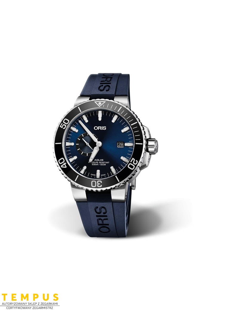 Zegarek sportowy męski Oris Aquis Small Second Date 01 743 7733 4135-07 4 24 65Eb - Zegarki ORIS