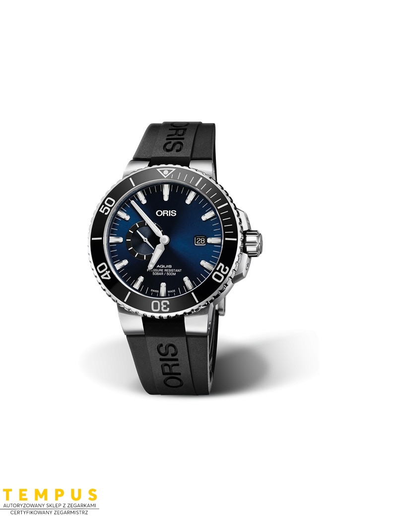 Zegarek sportowy męski Oris Aquis Small Second Date 01 743 7733 4135-07 4 24 64Eb - Zegarki ORIS