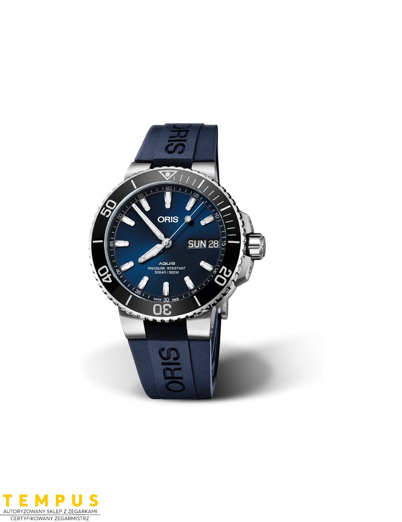 Zegarek sportowy męski Oris Aquis Big Day Date 01 752 7733 4135-07 4 24 65Eb - Zegarki ORIS