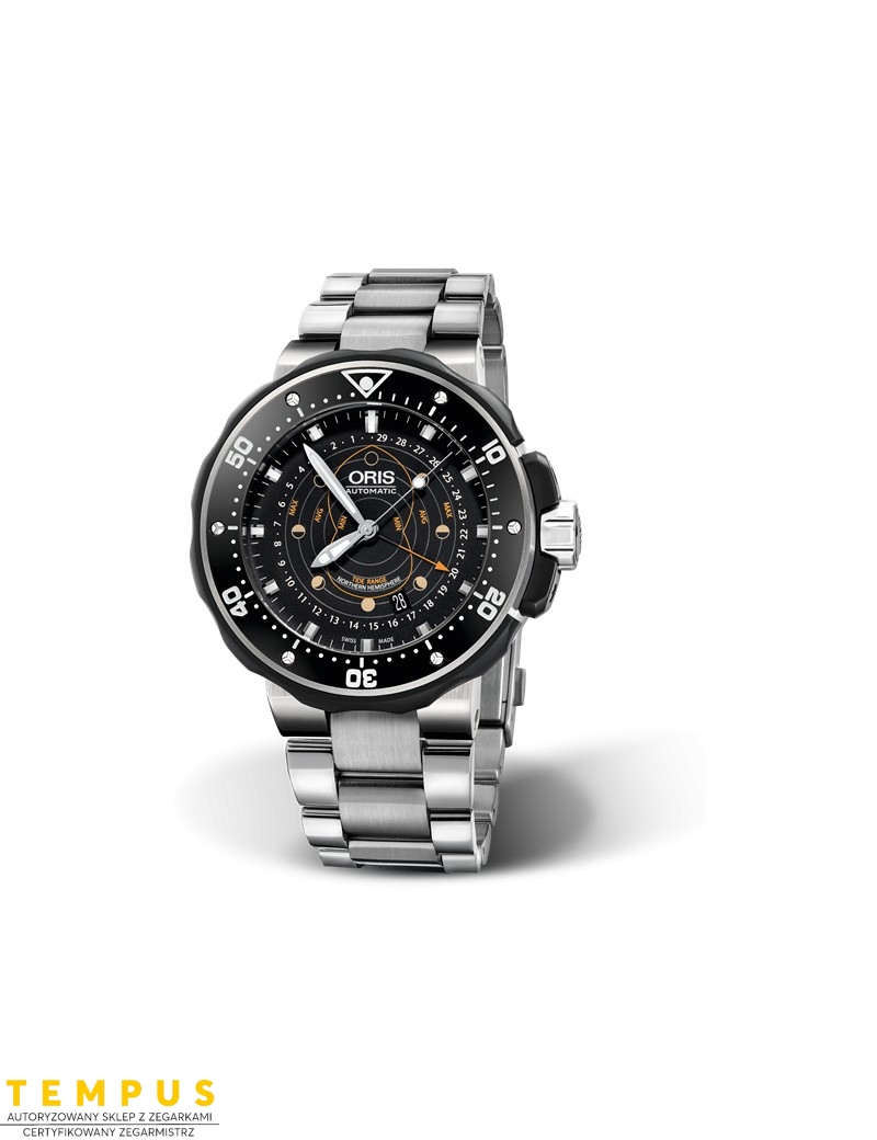 Zegarek męski Oris Prodiver Pointer Moon 01 761 7682 7154-Set - Zegarki ORIS Zegarek męski Oris Prodiver Pointer Moon 01 761 7682 7154-Set - Zegarki ORIS
