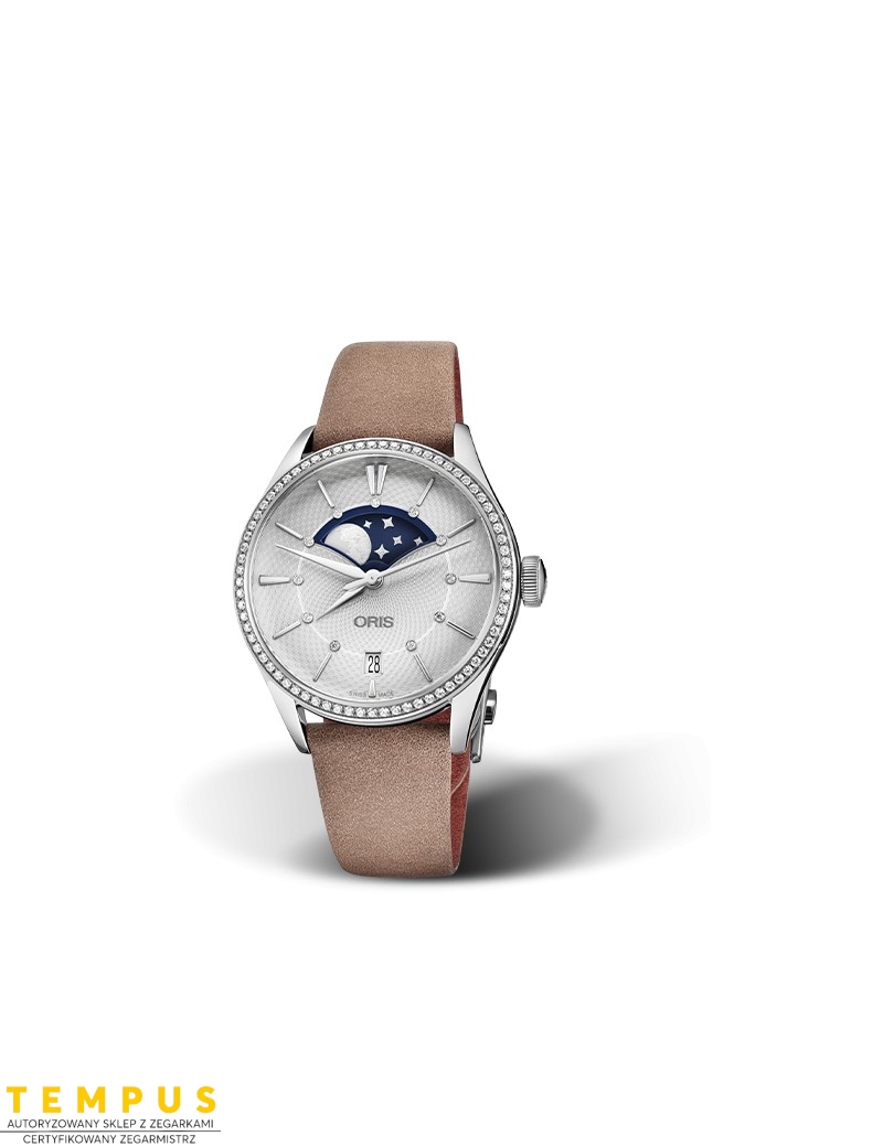 Zegarek damski Oris Artelier Grande Lune Date Diamonds 01 763 7723 4951-07 5 18 33Fc - Zegarki ORIS Zegarek damski Oris Artelier Grande Lune Date Diamonds 01 763 7723 4951-07 5 18 33Fc - Zegarki ORIS