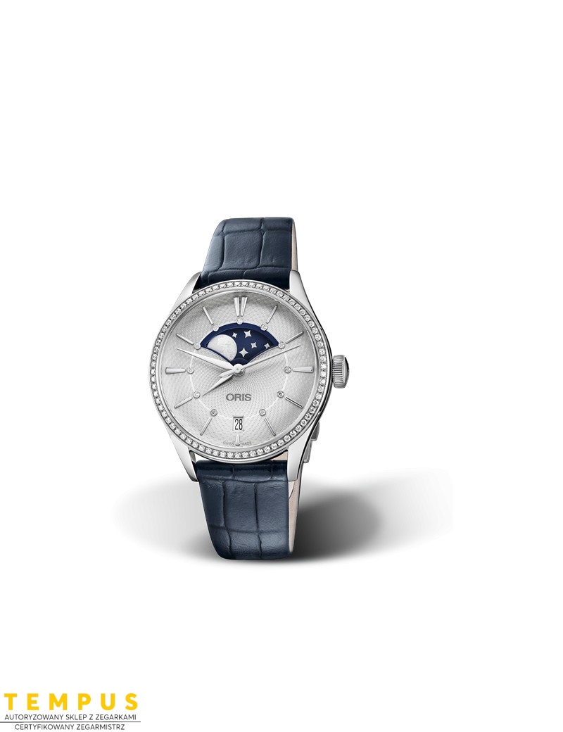 Zegarek damski Oris Artelier Grande Lune Date Diamonds 01 763 7723 4951-07 5 18 66Fc - Zegarki ORIS Zegarek damski Oris Artelier Grande Lune Date Diamonds 01 763 7723 4951-07 5 18 66Fc - Zegarki ORIS