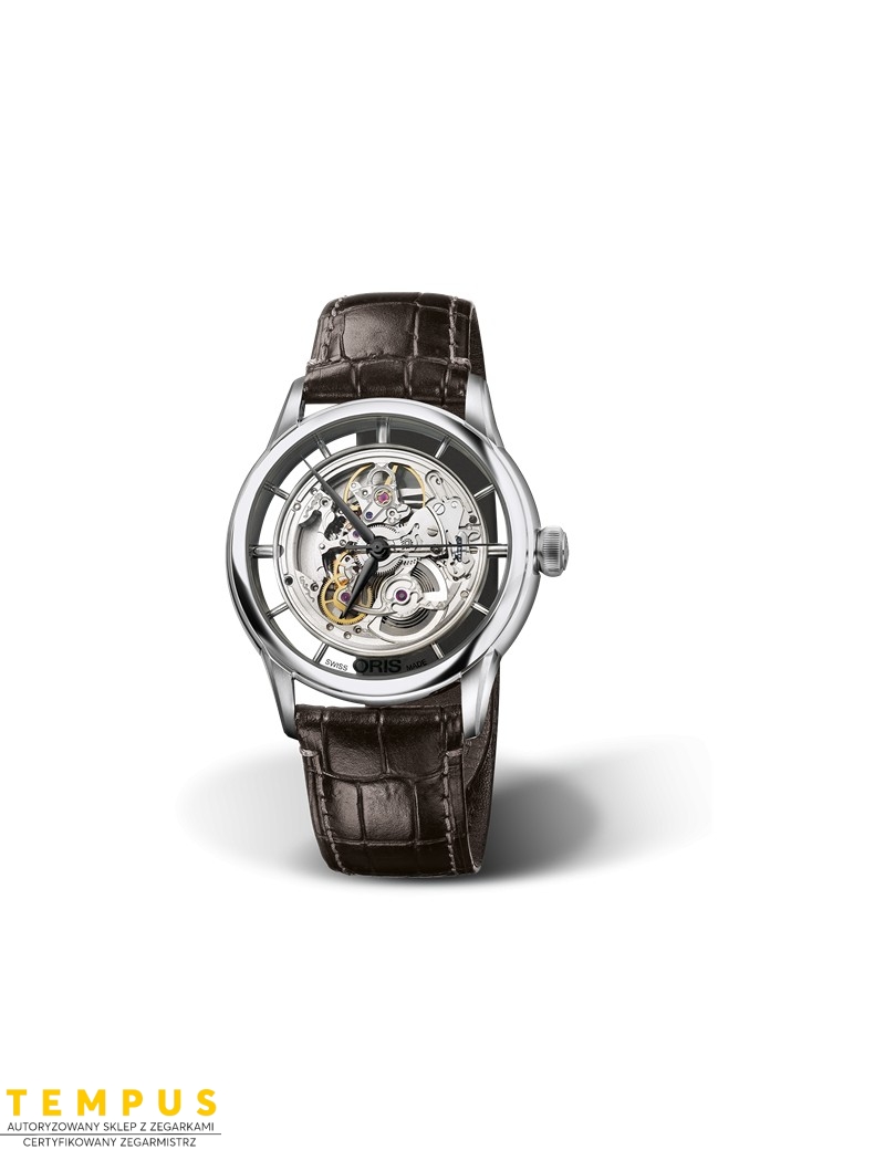 Zegarek męski Oris Artelier Translucent Skeleton 01 734 7684 4051-07 5 21 70Fc - Zegarki ORIS Zegarek męski Oris Artelier Translucent Skeleton 01 734 7684 4051-07 5 21 70Fc - Zegarki ORIS