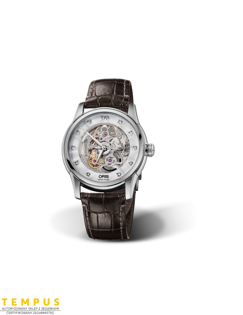 Zegarek męski Oris Artelier Skeleton Diamonds 01 734 7670 4019-07 1 21 73Fc - Zegarki ORIS Zegarek męski Oris Artelier Skeleton Diamonds 01 734 7670 4019-07 1 21 73Fc - Zegarki ORIS