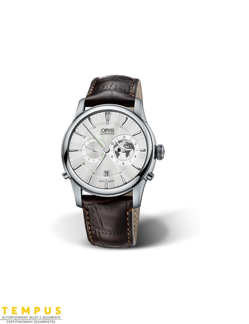 Zegarek męski Oris Greenwich Mean Time Limited Edition 01 690 7690 4081-Set Ls Kroko - Zegarki ORIS Zegarek męski Oris Greenwich Mean Time Limited Edition 01 690 7690 4081-Set Ls Kroko - Zegarki ORIS