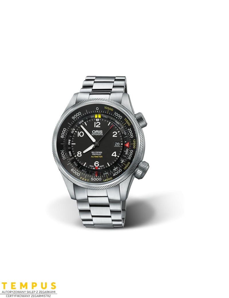 Zegarek lotniczy męski Oris Big Crown Propilot Altimeter With Feet Scale 01 733 7705 4134-Set 8 23 19 - Zegarki ORIS Zegarek lotniczy męski Oris Big Crown Propilot Altimeter With Feet Scale 01 733 7705 4134-Set 8 23 19 - Zegarki ORIS