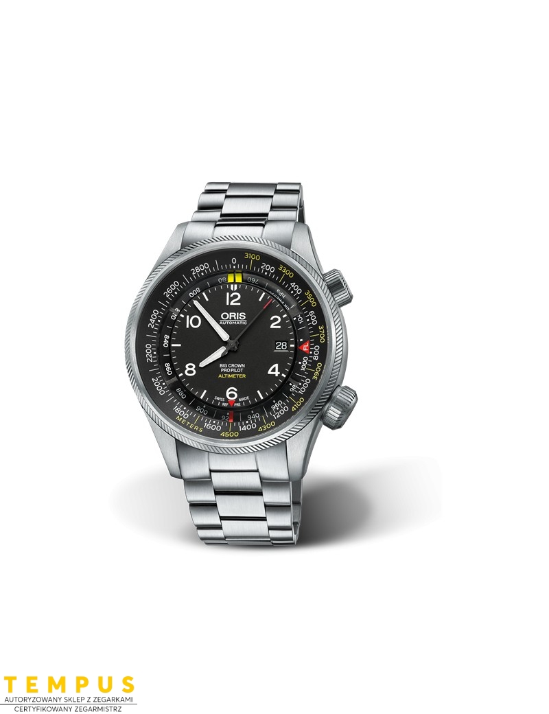 Zegarek lotniczy męski Oris Big Crown Propilot Altimeter With Meter Scale 01 733 7705 4164-Set 8 23 19 - Zegarki ORIS