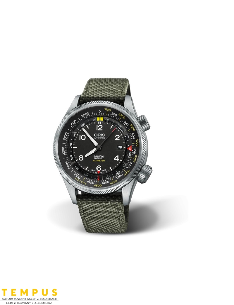 Zegarek lotniczy męski Oris Big Crown Propilot Altimeter With Meter Scale 01 733 7705 4164-Set 5 23 14Fc - Zegarki ORIS Zegarek lotniczy męski Oris Big Crown Propilot Altimeter With Meter Scale 01 733 7705 4164-Set 5 23 14Fc - Zegarki ORIS