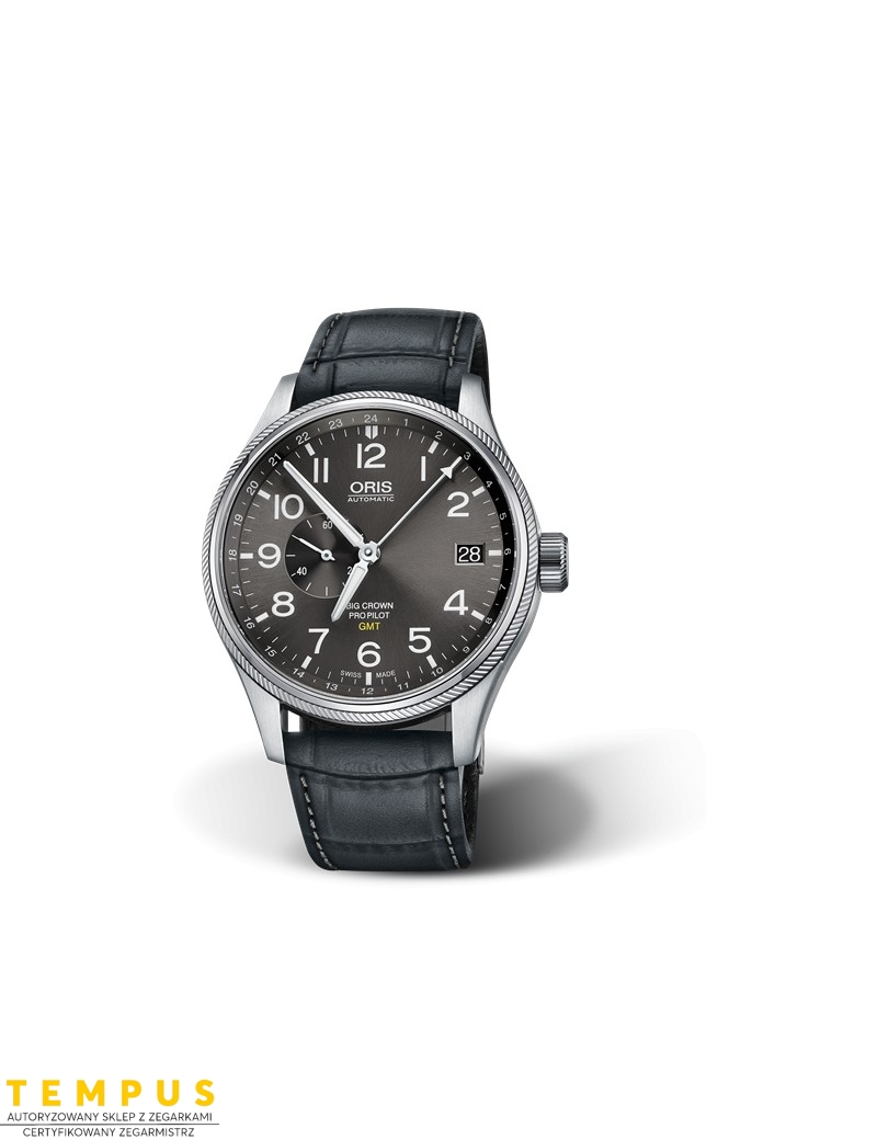 Zegarek lotniczy męski Oris Big Crown Propilot Gmt Small Second 01 748 7710 4063-07 5 22 06Fc - Zegarki ORIS